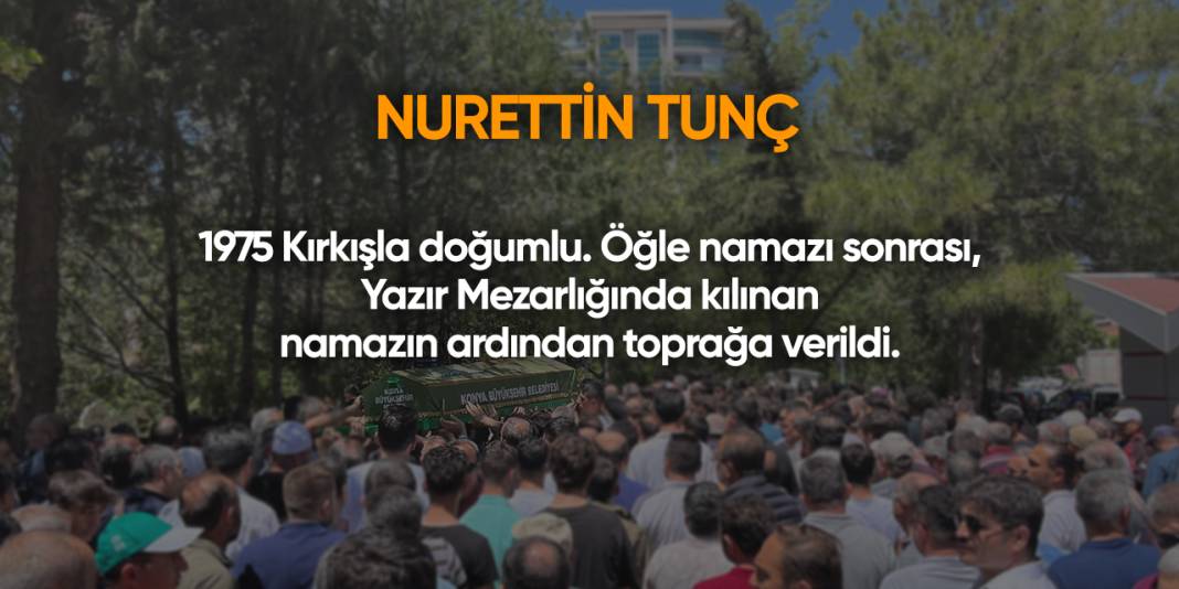 Konya'da bugün vefat edenler | 28 Ocak 2025 15